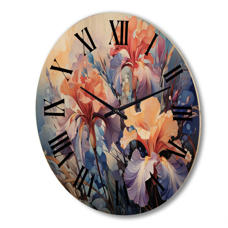 Horloge murale en bois massif Maurane, Très grand