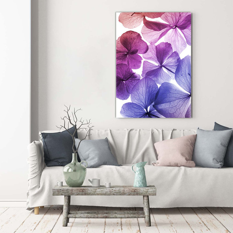 Violet Flowers - Wrapped Canvas Print