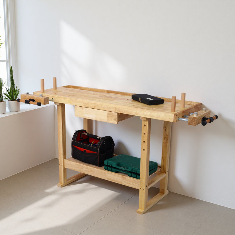 Établi en bois 55 po - Établi en bois pour garage et maison