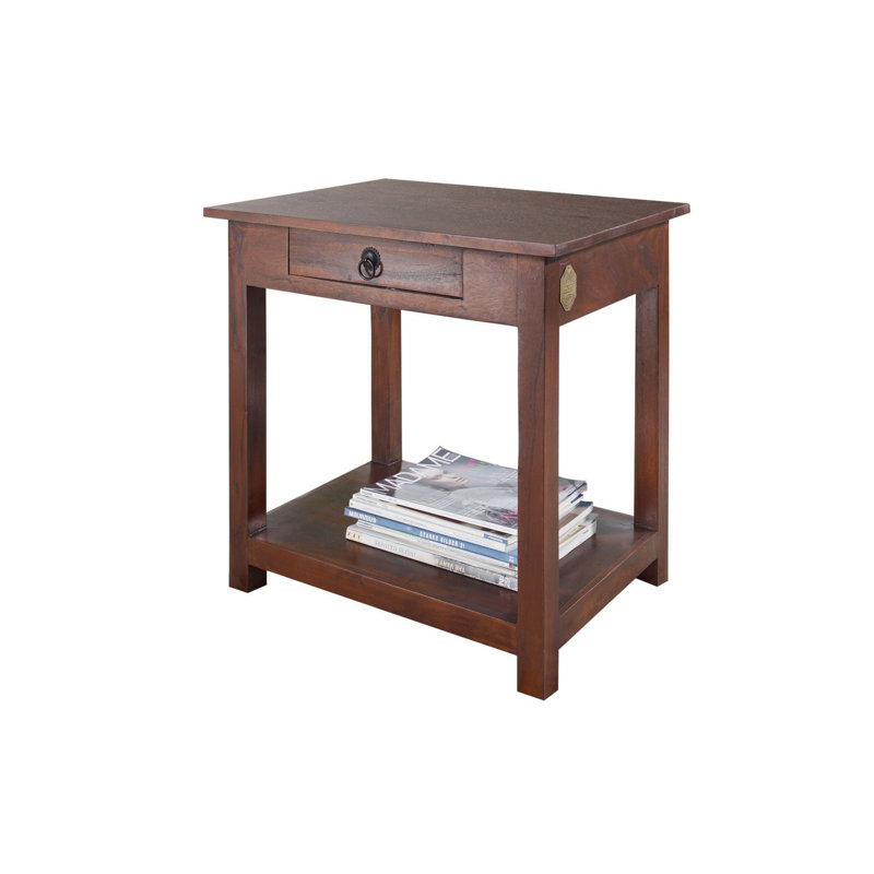 Oxford Solid Wood End Table, Nougat