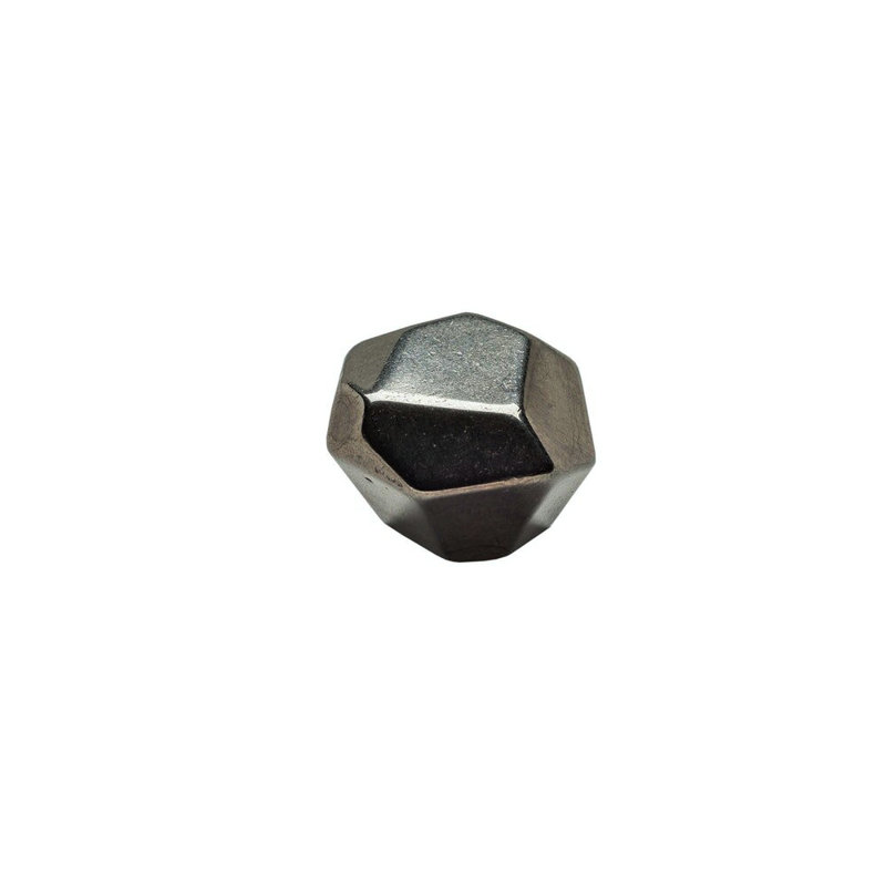 Ore Bronze Geometric Knob, White Bronze Medium