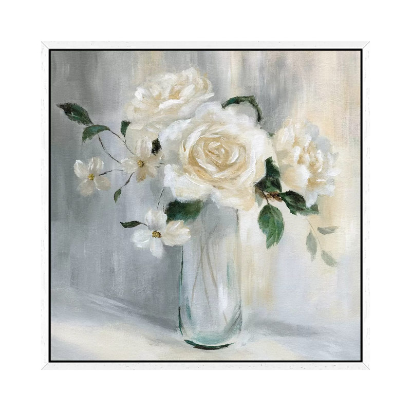 Caroline Springs Bouquet I by Nan - Painting on Canvas, 45.72 cm H x 45.72 cm W, White Framed
