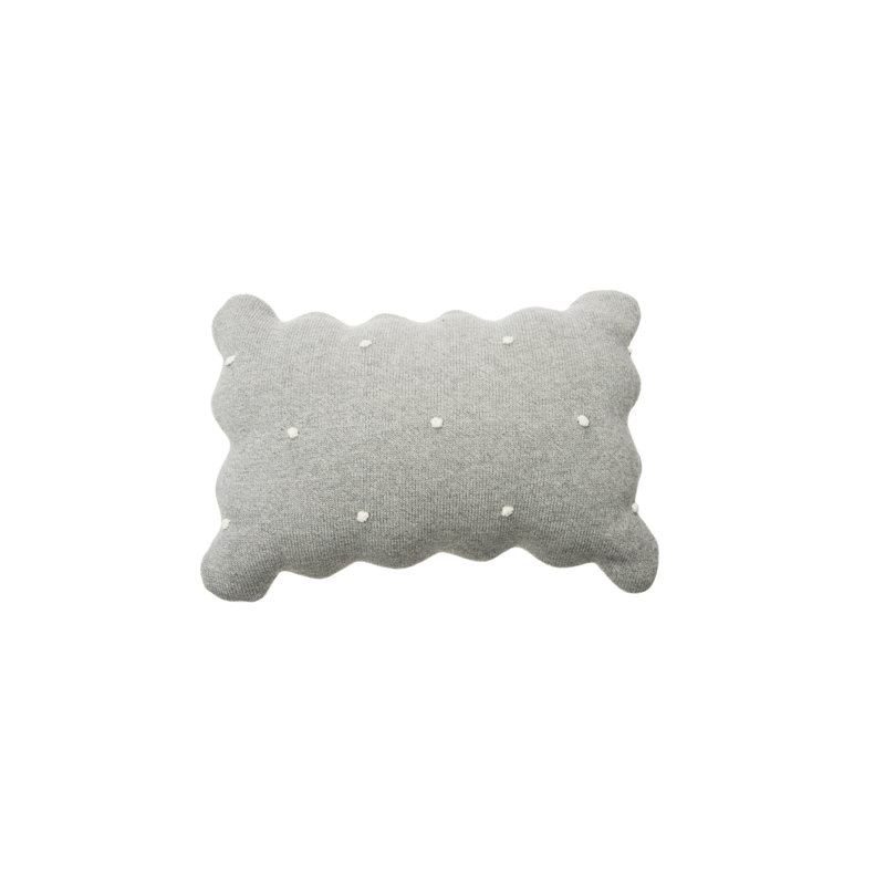 Biscuit Rectangular Throw Cushion, Light Grey