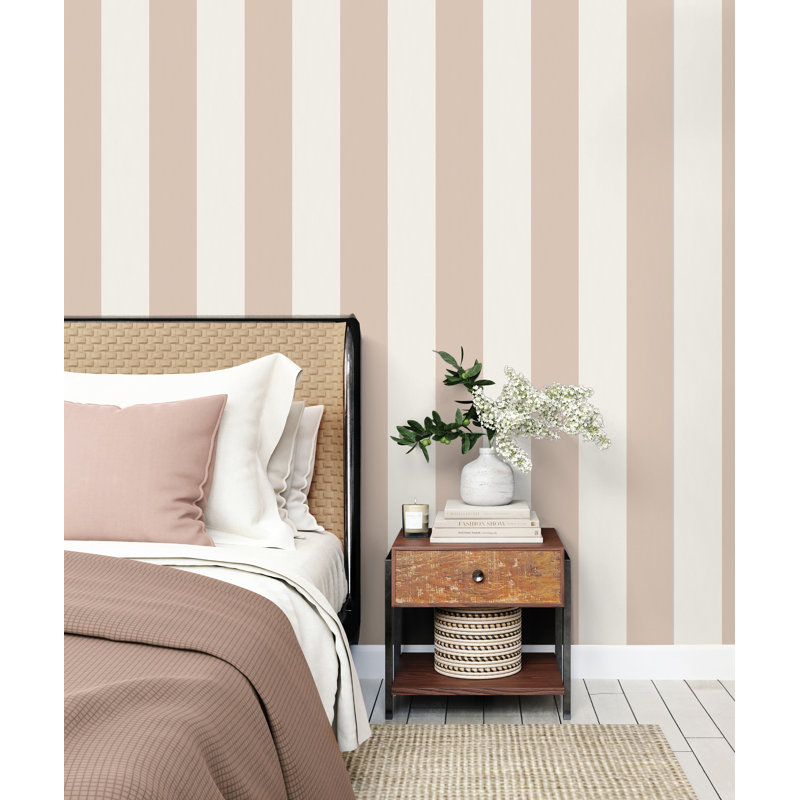 Distinctive Stripe Wallpaper, Pink