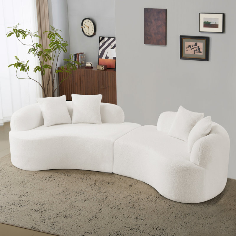 Canapé modulaire Teddy, Blanc