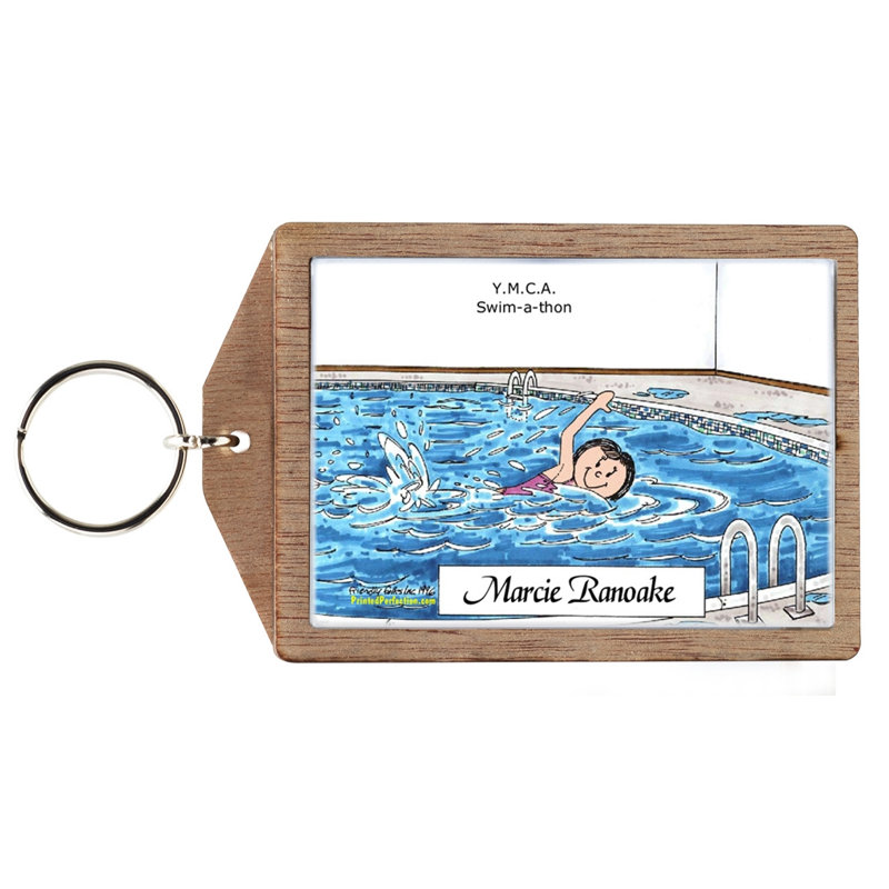 Nageur personnalisé - Porte-clés femelle