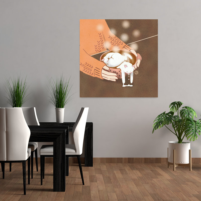 Art contemporain, art fantaisiste pour chat, H 36 po x l 36 po