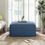 Repose-pieds rembourré carré, bleu marine-2133038887