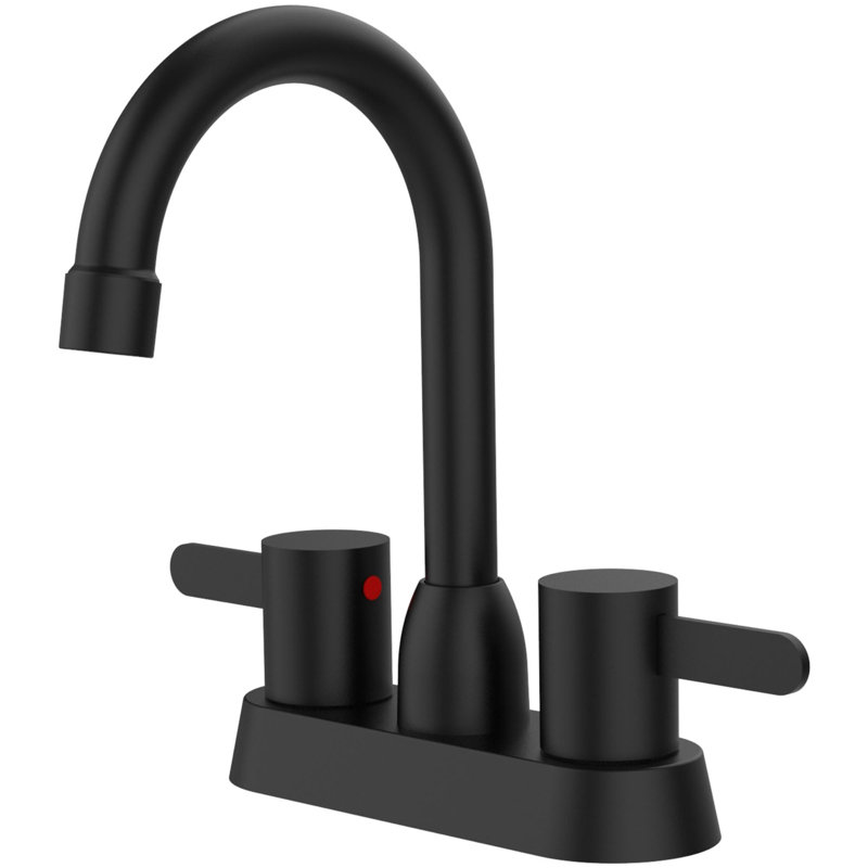 Bathroom faucet with 360 degree turn spout, Matt Black