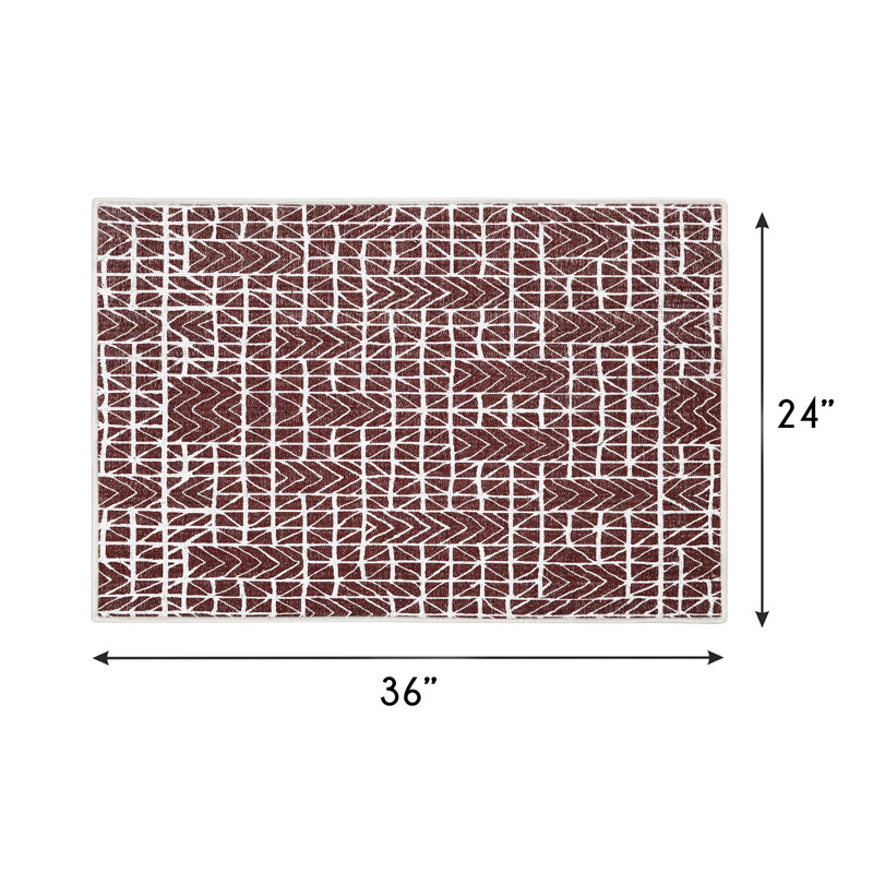 Tapis de cuisine Higinio, Rouge