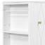 Meuble-lavabo de 20 po avec lavabo en céramique, porte à motif de losanges, poignées dorées et tablettes de rangement latérales - petit cabinet moderne avec barre à serviettes, fabrication en panneau de fibres à densité moyenne, assemblage requis-371244943