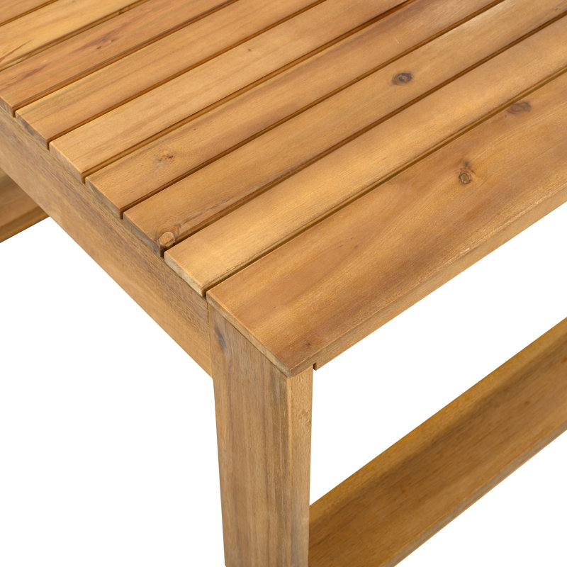 Ensemble de conversation de patio 4 pièces Raylan avec bois d'acacia
