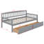 Lit de jour simple en bois de pin avec plateforme de 10 lattes de soutien-179508804