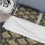 Ensemble de housse de couette moderne brun et beige à motif damassé classique I-109156934
