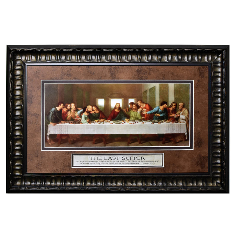 «Last Supper», reproduction d'art graphique encadrée