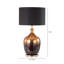 Alinah Glass Luxury Buffet Lamp for Living Room Furniture, Bedside Table Lamp with Linen Shade