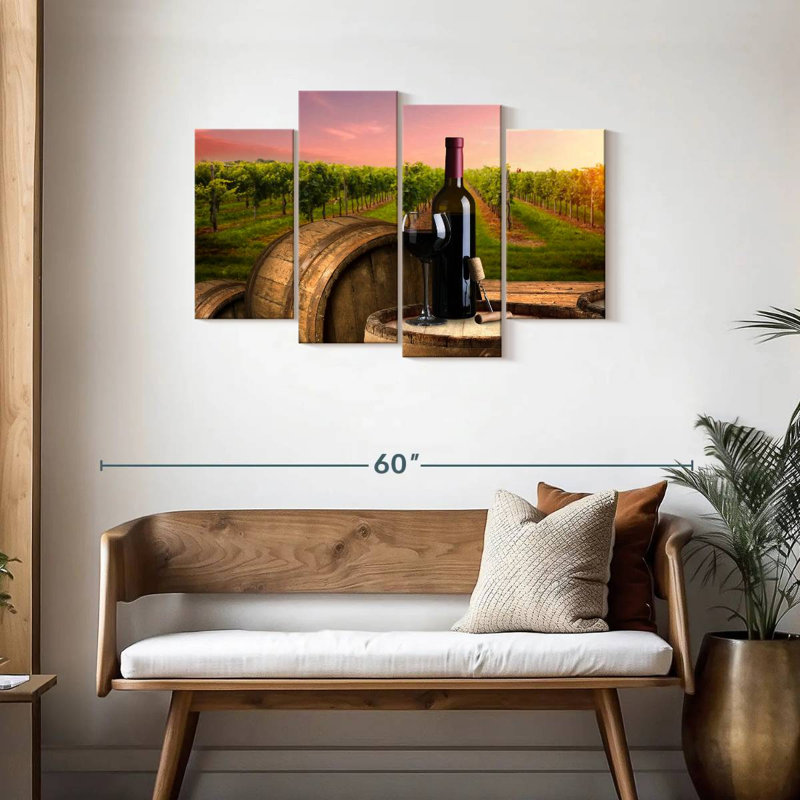 Yarlin Tuscan Wine Vineyard, H 27 po x l 43 po