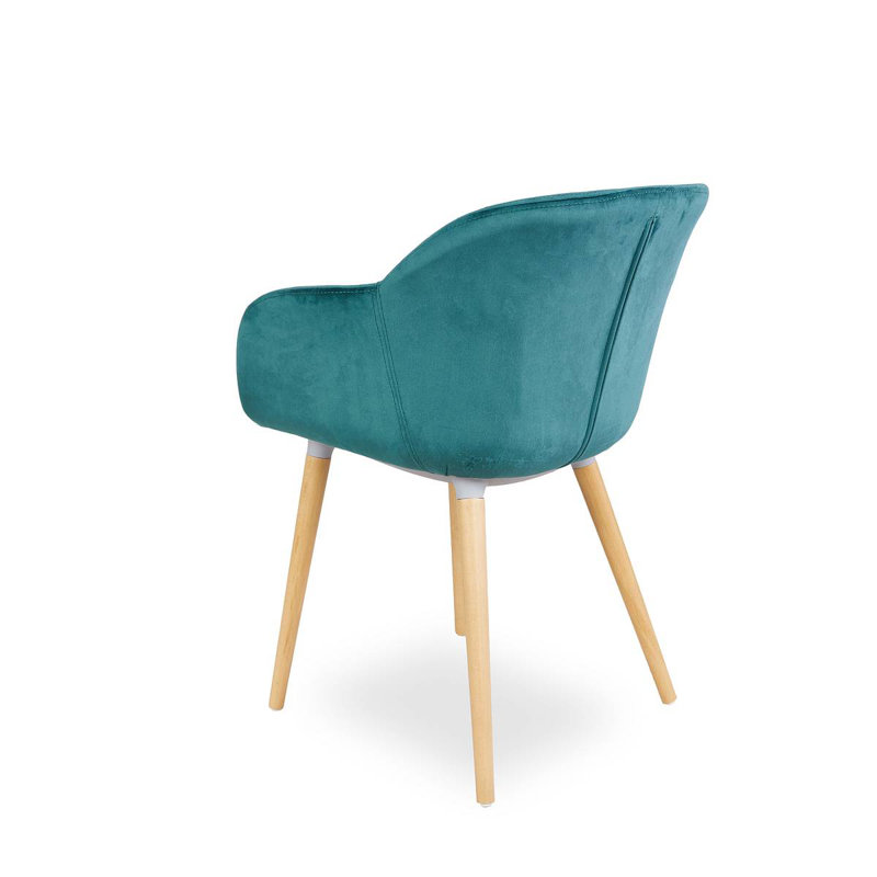Oquawka 43cm H Velvet Upholstered Armchair, Green