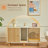 Corvese 42.5" W Manufactured Wood Double Cat Litter Box Enclosure with Scratching Pad-779342308