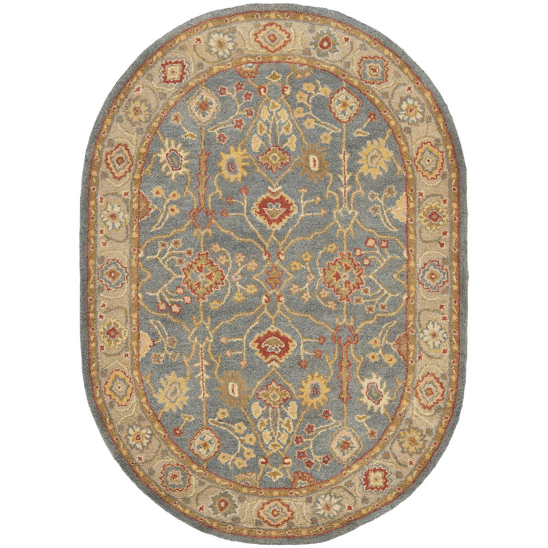 Dunbar Hand Tufted Wool Oriental Rug, Oval 7'6" X 9'6" 