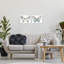 Ensemble de 2 plaques murales bleues avec papillons décoratifs, design par Danhui Nai