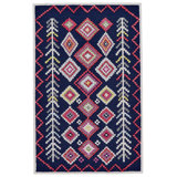 Awareh Wool Southwestern Area Rug in Navy