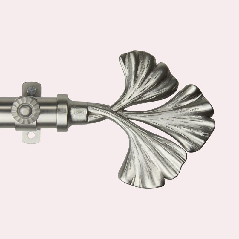Tringle à rideaux simple Dayana, 66 po à 120 po, Nickel satiné