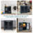 Storage Cabinet with Adjustable Shelf and 2 Windows - Charcoal