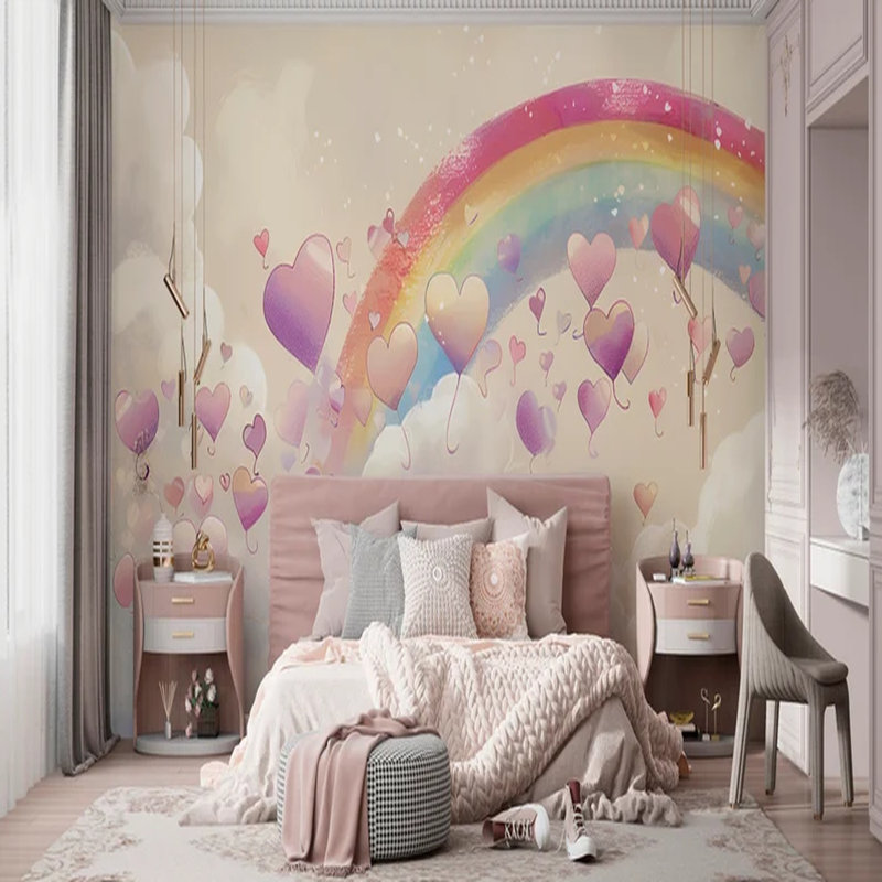 Amour arc-en-ciel, L 108 po x l 96 po