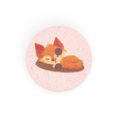 Bouton renard en coton recyclé Dritz