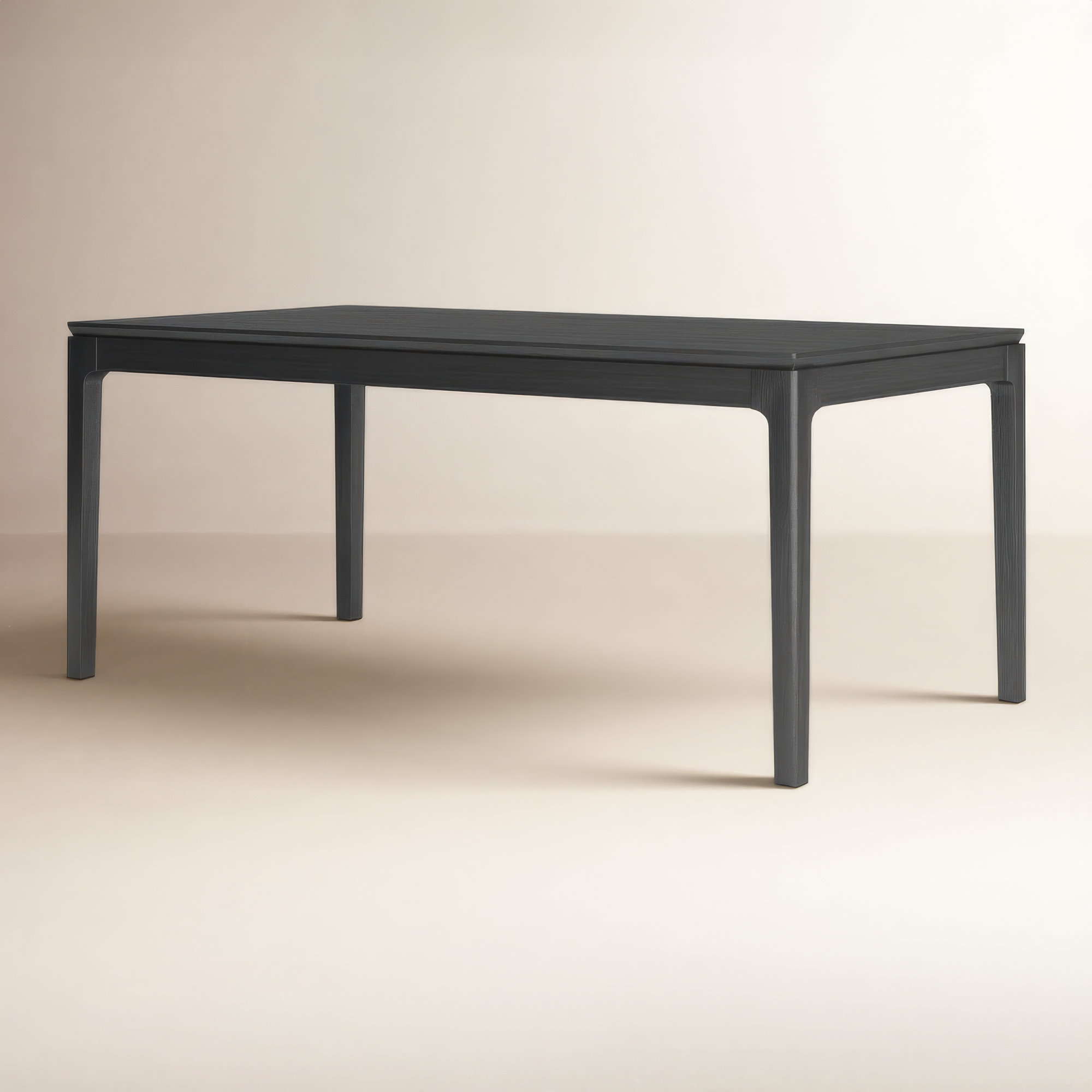 Rise 72" W Solid and Manufactured Wood Dining Table , Black