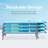 Patio Chaise Lounge Set, 3 Pieces Aluminum Adjustable Pool Lounge Chairs PVC-coated polyester Sunbathing Recliner With Headrest (Lake Blue,2 Lounge Chairs +1 Table)-1853788093