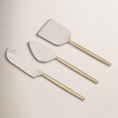 Set Of 3 Stainless Steel Cheese Set