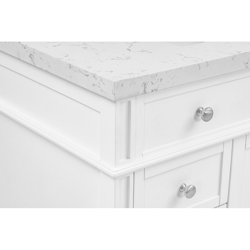 Meuble-lavabo 37 po avec plateau en pierre reconstituée 37 po (7517VB37 + 7722VT37)