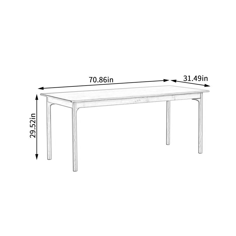 Exquisite practical walnut rectangular Table