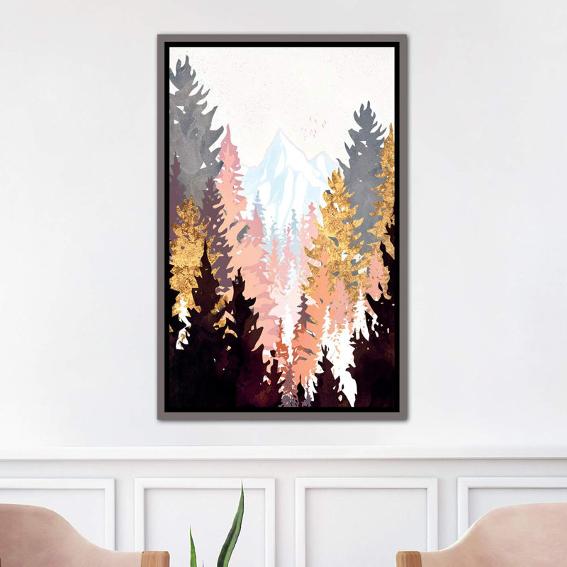 « wine forest » par spacefrog designs-print, H 40 po x l 26 po x P 1,5 po, Toile encadrée de bois rustique foncé