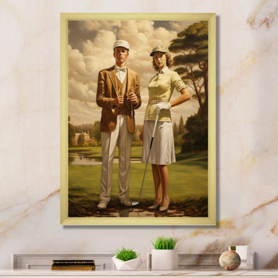 Ombra rétro, golf intemporel - art sur toile de golf