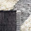 Tapis en laine / coton tissé à la main en ivoire / noir Adamsiii-665197603