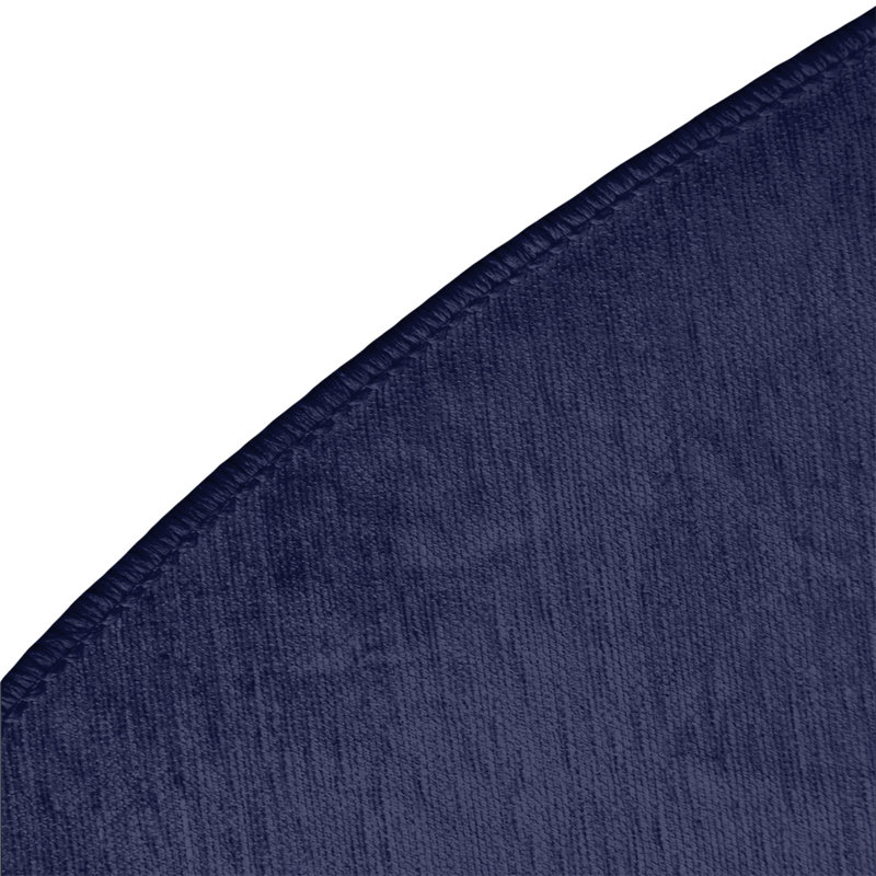 Tapis bleu/bleu marine, Rond 5 pi
