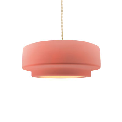 Luminaire suspendu tambour 1 lumière Gela