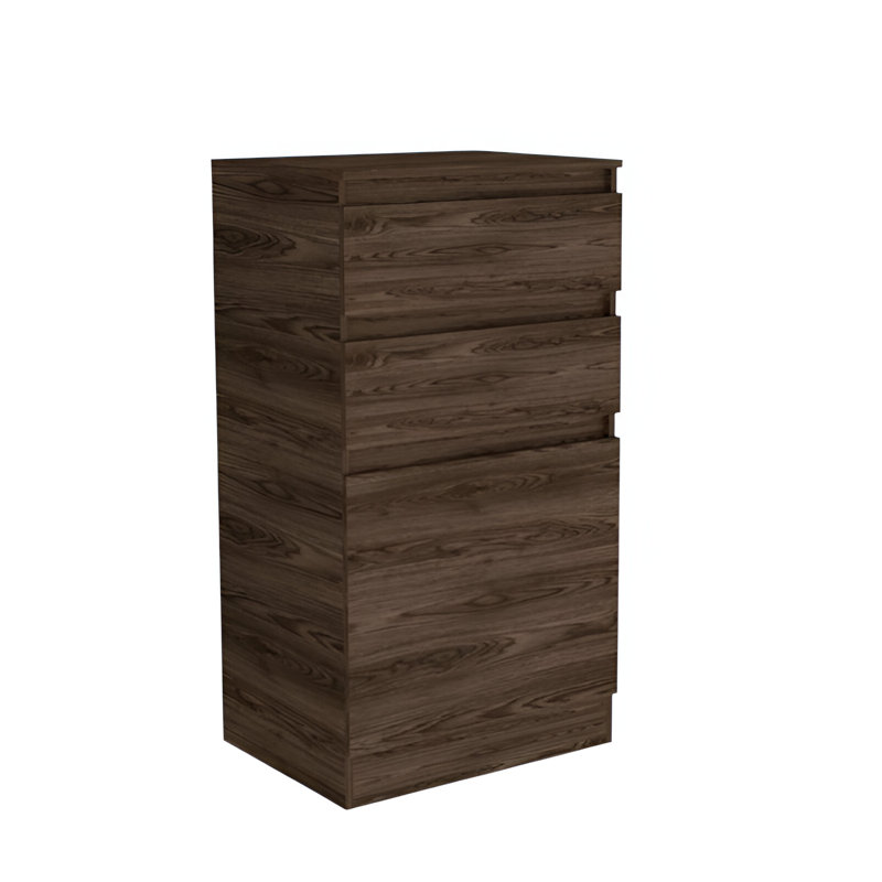 Commode standard à deux tiroirs Eliga, Noyer foncé