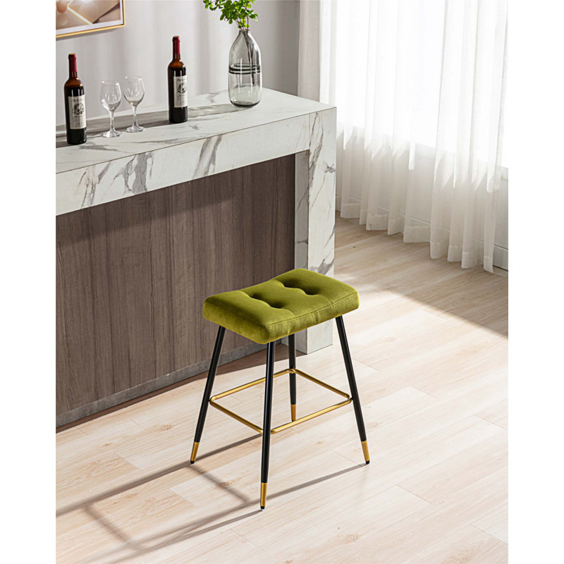 Tabouret de comptoir 26,38 po Manucher, Vert