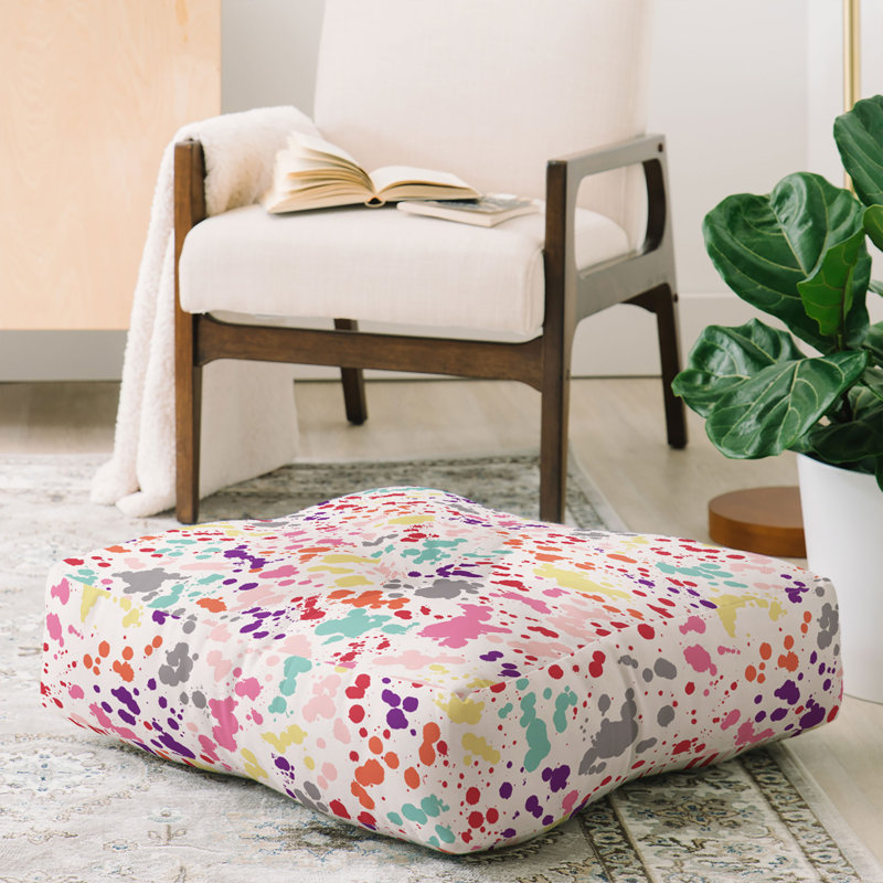 Coussin de sol ninola design splatter chutes