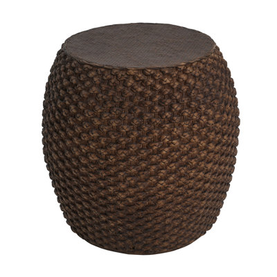 Faux Rattan Side Table
