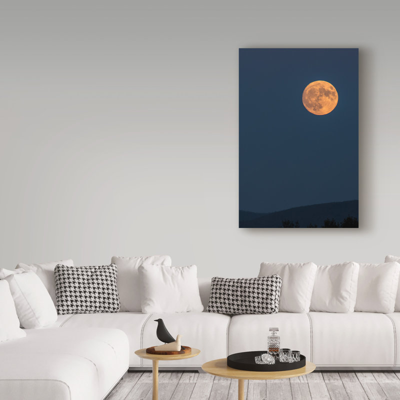 « supermoon », impression sur toile tendue, reproduction d’art sur toile tendue, H 19 po x l 12 po x P 2 po