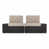 Coussin beige / structure brun foncé