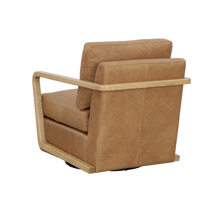 Lounge Chair, Brown Genuine Leather