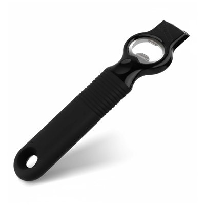 2 Pack Magnetic Bottle And Can Opener, 2 In 1 Tab Lifter Tool With Silicone Handle Black