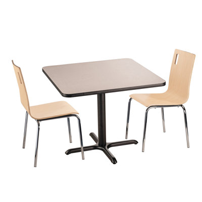 36'' L Square Breakroom Table and Chair Set