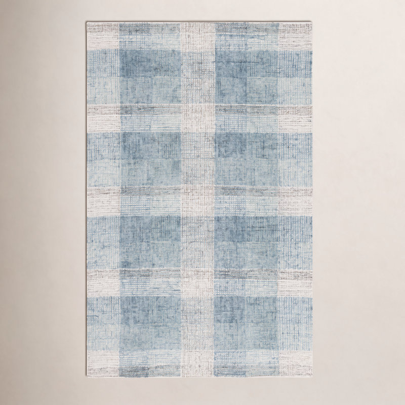 Hand-Tufted Wool Plaid Rug, Rectangle 9' x 12'